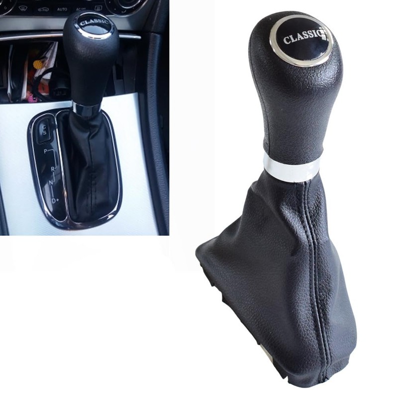 Kakulkomen Automatic Gear Shift Knob Lever with Gaiter Boot Leather