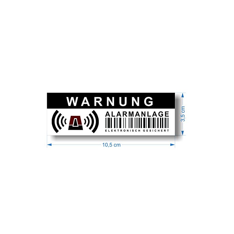 Deterrent Stickers for Burglar and Theft - Warning - Alarming