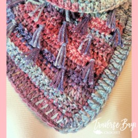 Unbranded Crochet Neck Warmer Fringe Scarf Cowl Craft Shows PATTERN ONLY