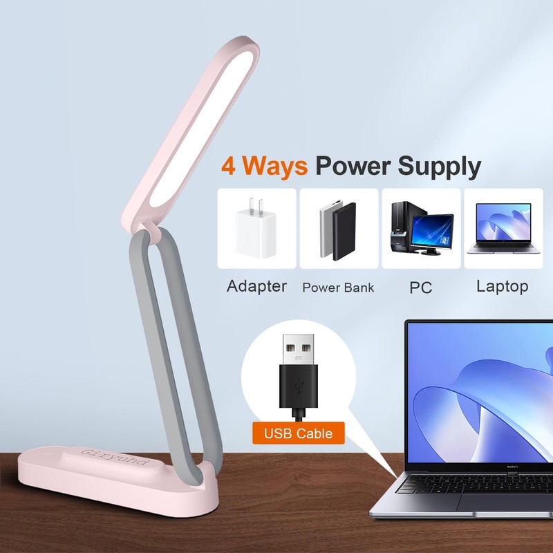Giryuhd LED Desk Lamp for Office Home & Battery Operated