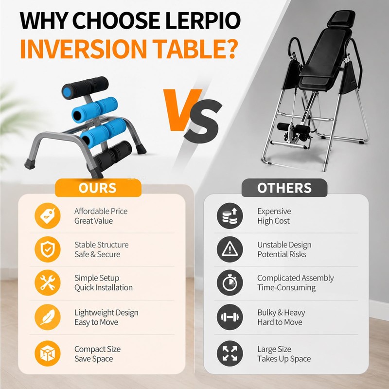 Flexella Mini Inversion Table, Spinal Decompression Table Rollers