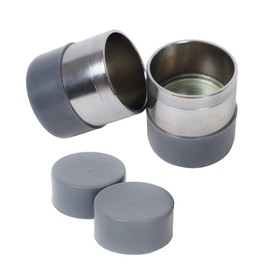 VIRTIONZ Wheel Bearing Buddy Protectors 1.98 Inch with Protective Bras for Trailer Boat, Chromed, Pair (Comes with Two Extra caps)
