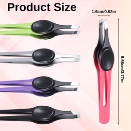 5Pcs Slant Tip Tweezers for Women Facial Hair Wide Grip Slanted Tweezers Non Slip Tweezer for Eyebrow Wide Precision Tip Clip Tweezer for Men, Stainless Steel Tweezerr for Eyebrow Shaping