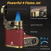 XIFEI Cigar Torch Lighter, Refillable Desktop Butane Lighter Windproof 4