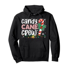 Funny Candy Cane Crew Candy Lover Christmas Holiday Pajamas Pullover Hoodie