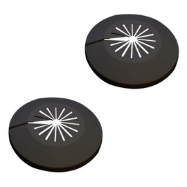 CAcoverVA 2 Pieces Pipe Cover Decoration Fit 0.59 to 1.14 inch Outer Diameter Pipe (15-29mm), PP Plastic Escutcheon Water Pipe Drain Line Cover, Plumbing Cover Plates for Wall Pipe Tube Decor, Black