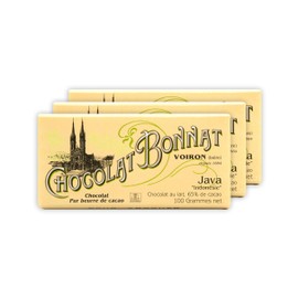 Bonnat Indonesia Java 65% Milk Chocolate 3 Pack - French Chocolate - Bean-to-Bar, Family Owned - Soy-Free, Gluten-Free, Kosher - Bundle