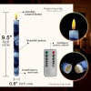 6pcs 9.5 Inch Starry Sky LED Taper Candles Battery Operated