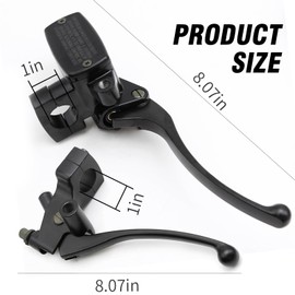 Hoypeyfiy Left & Right Brake Master Cylinder Clutch Lever 1'' 25mm Replacement for Honda Magna Shadow Spirit Suzuki Intruder Yamaha Vstar Kawasaki Vulcan