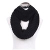 TrendsBlue Premium Solid Chunky Ribbed Knit Warm Infinity Loop Scarf,