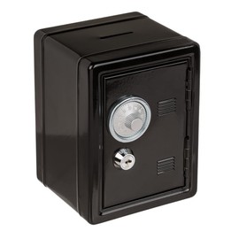 Novelty Metal Money Box Money Box for Kids Heavy Duty Money Box with Keys Money Box for Kids Black