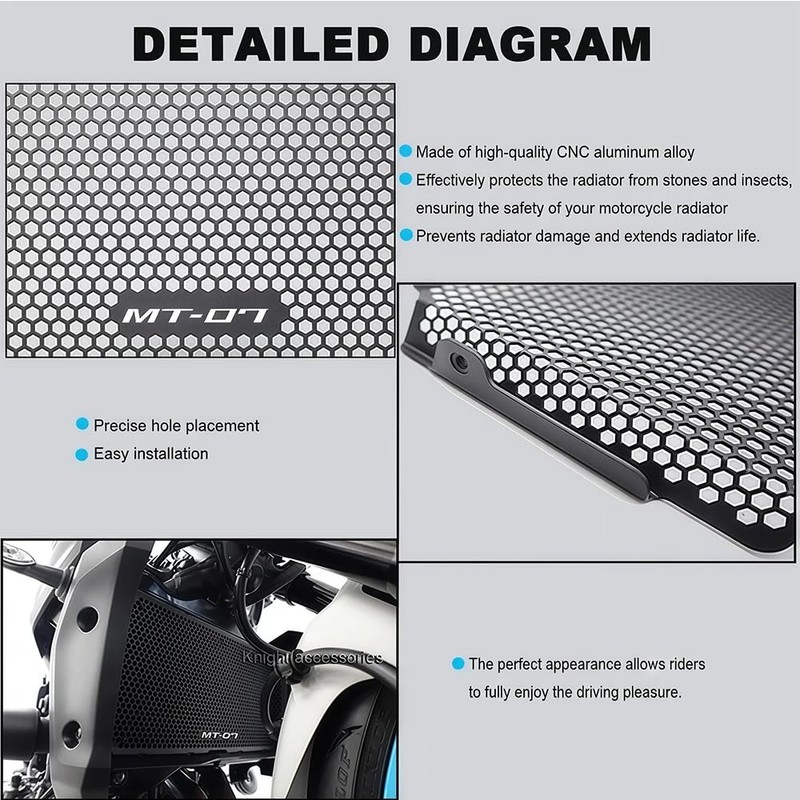 for MT07 MT-07 mt07 2025 Motorcycle Accessorie Radiator Grille Guard