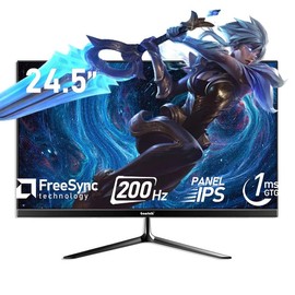 Gawfolk 34 Inch Ultrawide Curved Gaming Monitor, 1500R PC Screen 165hz UWQHD 3440x1440, Curved Computer Screen with FreeSync,Multi-Directional Adjustable Base gaming monitor pc gaming keyboard mouse:_24.5inch FHD 200Hz