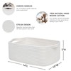 CubesLand Cute and Durable Small Cotton Rope Basket for Organizing,