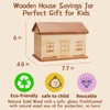 Wooden Money Saving Box，Savings Challenge Box，Piggy Bank for Kids Adults