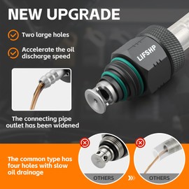 Oil Filter Drain Tool Upgraded Iarge Hole and Thickened Tube for Toyota, Lexus, Scion 2.0L - 5.7L Vehicles with Cartridge Style Filter System-Gun Black