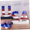 Ciieeo 3Pcs Usa Wooden Sign of July Independence Day Decor