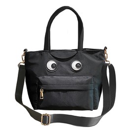 DIVA Rose Women's Tote Bag, Shoulder Bag, 2-Way Handbag, Stylish, Mini, Large Capacity, Lightweight, Work or School Commute, Eyeball Bag, Black