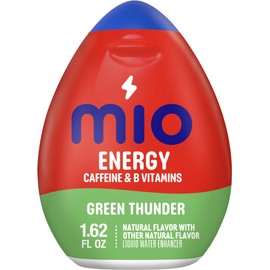 Mio Water Enhancement Variety Pack Includes Green Thunder, Black Cherry, Fruit Punch, Sweet Tea and Mango Peach 1.62 Fl Oz each (Pack of 5)