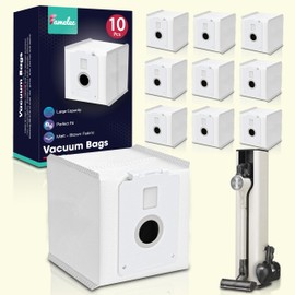 FAMELEC 10 Pack for LG Vacuum Bags, Compatible with LG CordZero All in One Tower Vacuum A939KBGS A938KBGS A937KGMS, High-Efficiency Replacement Vacuum Cleaner Bags Compatible with LG CordZero Vacuum