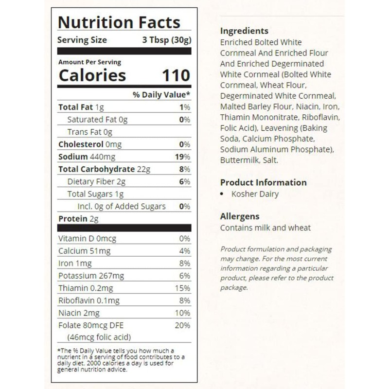 White Lily Self-Rising Buttermilk White Cornmeal Mix Enriched, 5 lb