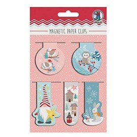 Ursus Frosty 43000006 Magnetic Paper Clips for Marking Documents or Bookmarks, Pack of 5 in 5 Designs, Ideal as a Gift and as an Accessory for Organisers, Albums and Books