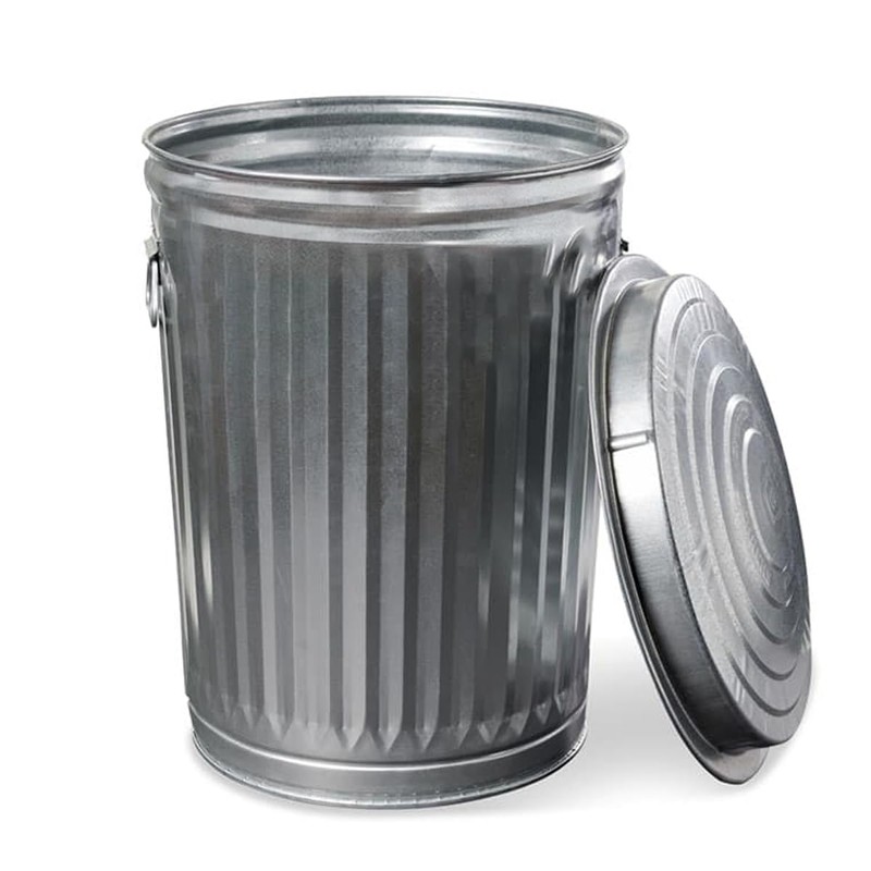 20 Gallon Galvanized Trash Can, Metal Bucket with Lid (20