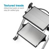 Polder Easy-Close Aluminium 2-Step Stool, Ladder with Non-Skid Feet, Folding