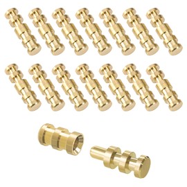 Brass Table Leaf Dowel Pin, 15pcs Table Bolt Sleeve Connectors Table Top Leaf Alignment Pins Drawer Cabinet Buckle Extension Tables Hardware Accessories