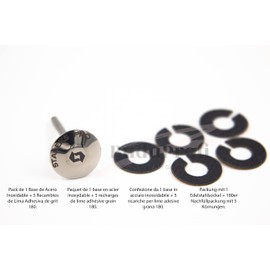 Staleks Pro Expert Pedicure Disc in Stainless Steel, Umbrella, 5 Refills, Grit 180 (Diameter 15 mm)