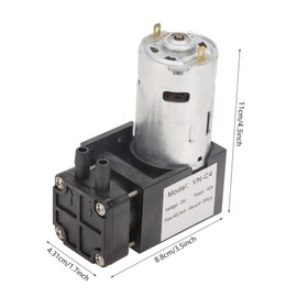 Vacuum Pump 24 V, Mini Vacuum Pump 24 V, Vacuum Pump Electric with Stand, Mini Vacuum Pump Suction Pump, 85 Kpa 42 W 40 L/min DC24 V