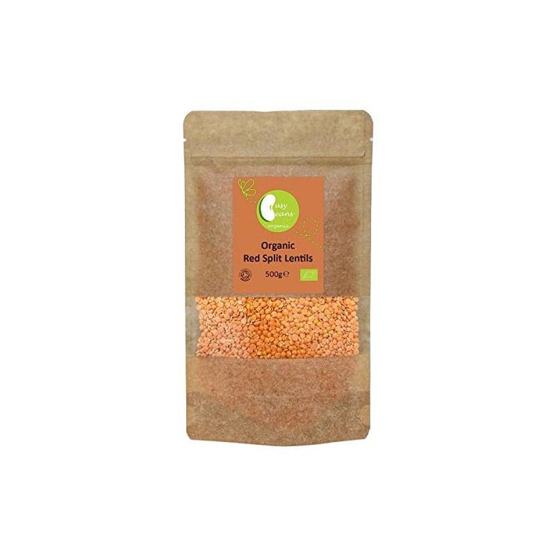 Organic Red Split Lentils -Certified Organic- by Busy Beans Organic