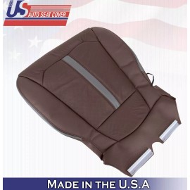 US Auto Seat Cover 2018 For Ford F150 Platinum Driver Bottom Perforated Leather Seat Cover Brown