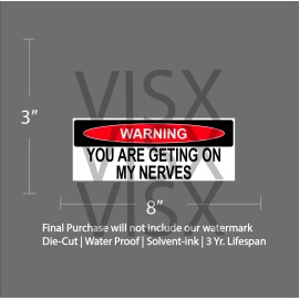 VISX Warning Driver may be jacking off Bumper Sticker funny tailgate dick gay meme