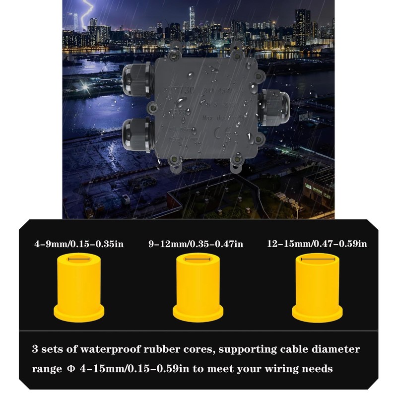 Junction Box, Earth Cable Terminal Box, Connection Box, 3-Way Junction