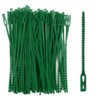 KAHZOR 100 pezzi Piante Regolabile Fascette, Fascette Verdi per Piante,