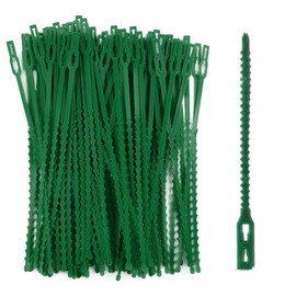 KAHZOR 100 pezzi Piante Regolabile Fascette, Fascette Verdi per Piante, Flessibile Giardinaggio, Fascette Riutilizzabili Plastica, per Sostenere Le Piante, Chiusura Sacchetti e Confezioni, 13 cm