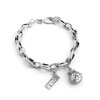 AOOMO Silver Tone Money Charm Bracelet for Women - Link