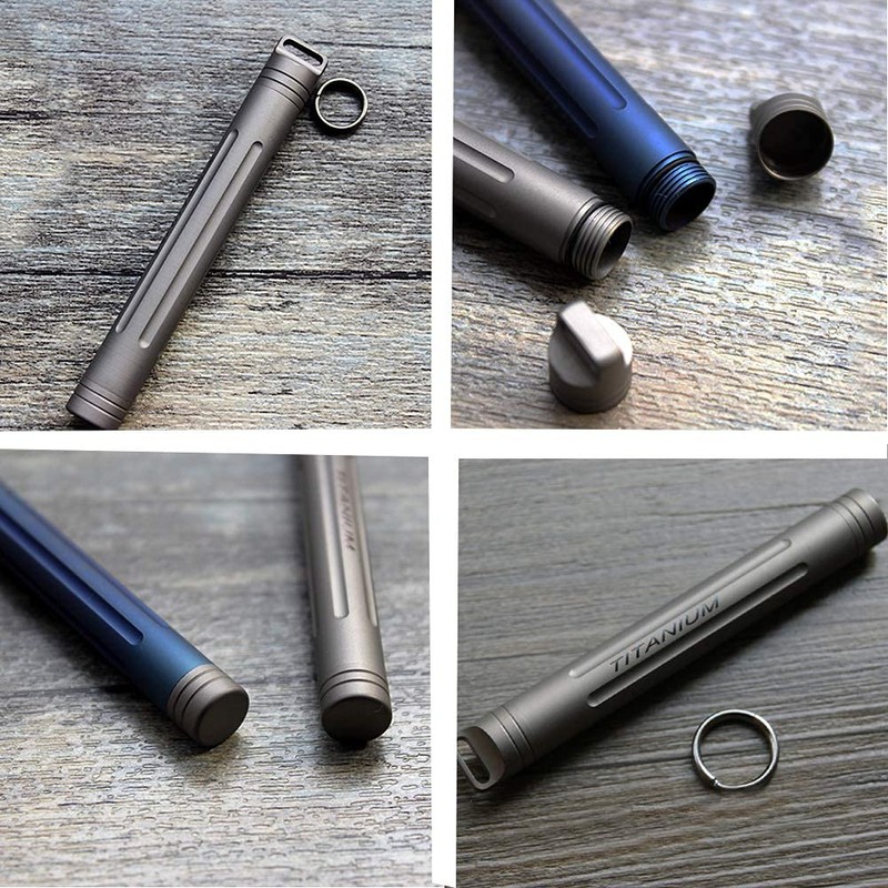 TISUR Titanium Portable Toothpick Holder Box, Pocket Waterproof Case Toothpicks
