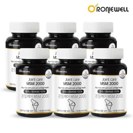 Roninwell (현대Hmall)로니웰 관절케어 MSM 2000 120정 x 6개 (총 12개월분) (Redirect Hmall) Roniwell Joint Care MSM 2000 120 Tablets x 6 Packs (Total 12 Months Supply)
