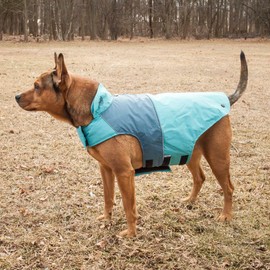 TOUCHDOG 'Lightening-Shield' Waterproof 2-in-1 with Removable Polar Fleece Lining Pet Dog Coat Jacket w/ Blackshark Technology, X-Small, Turquoise Blue, Ocean Blue