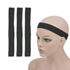 3 Pcs Non-Slip Adjustable Elastic Band Wavy Silicone Wig Band