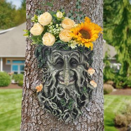 BEXLEYBAY - Estatuas de jardín con cara de árbol, decoración al aire última intervensión, caprichosa de la cara del árbol, abrazadores de árbol, esculturas de árbol, maceta de árbol, cara de hombre