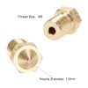 sourcing map 1mm 3D Printer Nozzle Head Replacement, Brass 10pcs