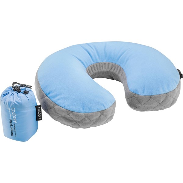 Cocoon Air Core Pillow Ultralight U-shaped Neck Support, Light Blue/Grey