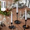 Yeelida Flameless Taper Candles with Two Remote Timer, 6.4" LED