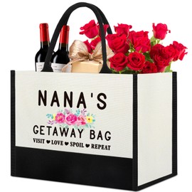 Xinezaa Gifts for Nana Birthday Unique, Nana Gifts from Grandkids, Nana Mothers Day Gift for Grandma, Cool Christmas gifts for Nana, Cute Nana Getaway Bag Gifts, Best Nana Ever Tote Bag Gift