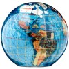 Unique Art 4.3" (110 mm) Diameter Gemstone Globe Paperweight Paper