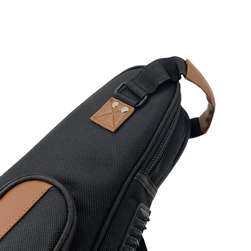YoungMonic Tenor Saxophone Soft Case Black Nylon, Double Zippers with