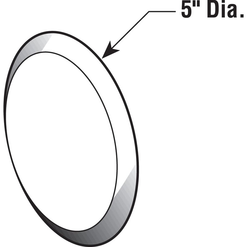 Prime-Line U 9268 5 In., Rigid Vinyl, Ivory, Self Adhesive